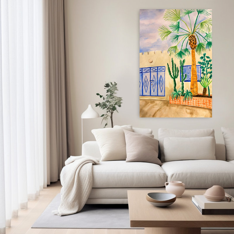 Blue Gate Oasis Garden by Karen Menzenbach - Wrapped Canvas Print, 121.92 cm H x 81.28 cm W