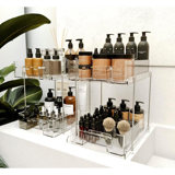 2 Sets Of 2-Tier Under Sink Organizer – Kitchen & Bathroom Storage Solution With Pull-Out Drawers, Adjustable Dividers, Acrylic Shelves, Effortless Tool-Free Assembly
