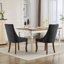 Chaise de salle à manger en rayonne noire (2), haute pour une expérience d'assise exceptionnelle, pieds courbés en bois massif Sw1847bk 2, revêtement épais et luxueux, dossier, pieds, chaises confortables-709292146