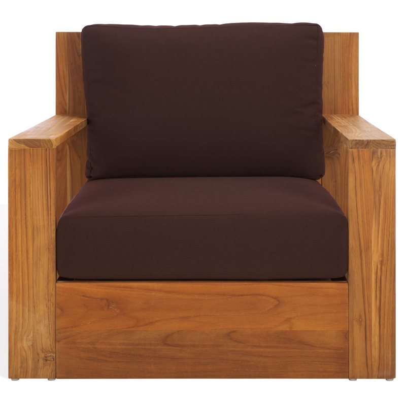 Krista Teak Armchair, Dark Brown