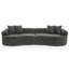 Canapé modulaire 4 places gris foncé, fermeture à glissière dissimulée, confort et soutien, canapé incurvé stylé, éponge haute densité, accoudoirs droits, salon-632476973