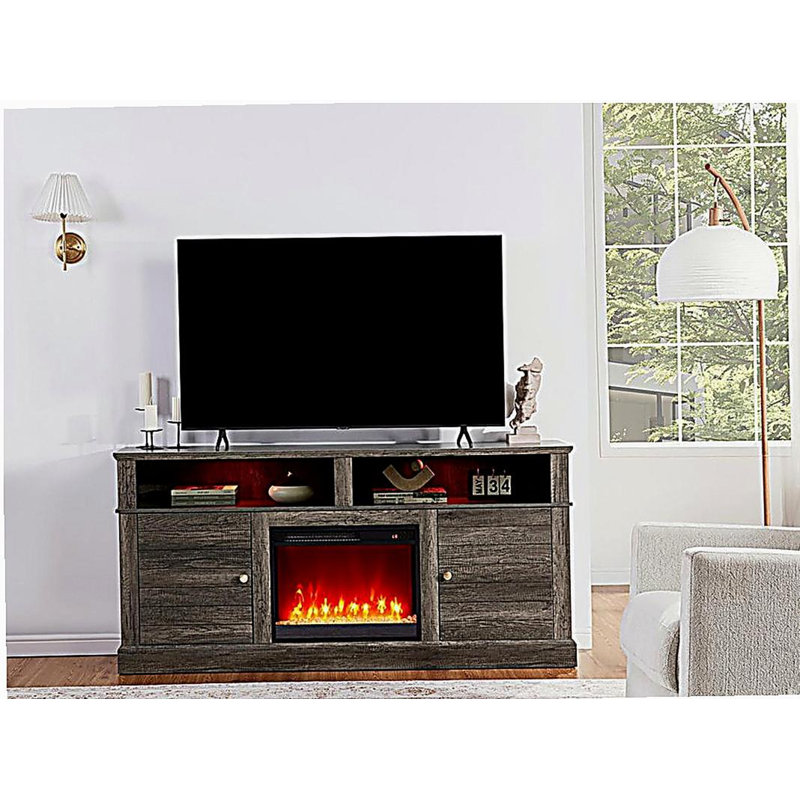 Console avec foyer et chauffage Iris