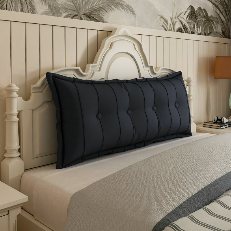 Coussin de tête de lit Sit-up Back Comfort, Noir, Lit double