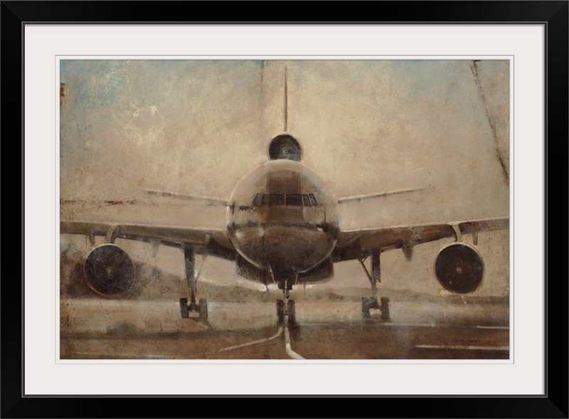 «Crepuscolo Tonal Plane» par Joseph Cates, reproduction d'art, H 24 po x l 32 po x P 1 po, Cadre noir