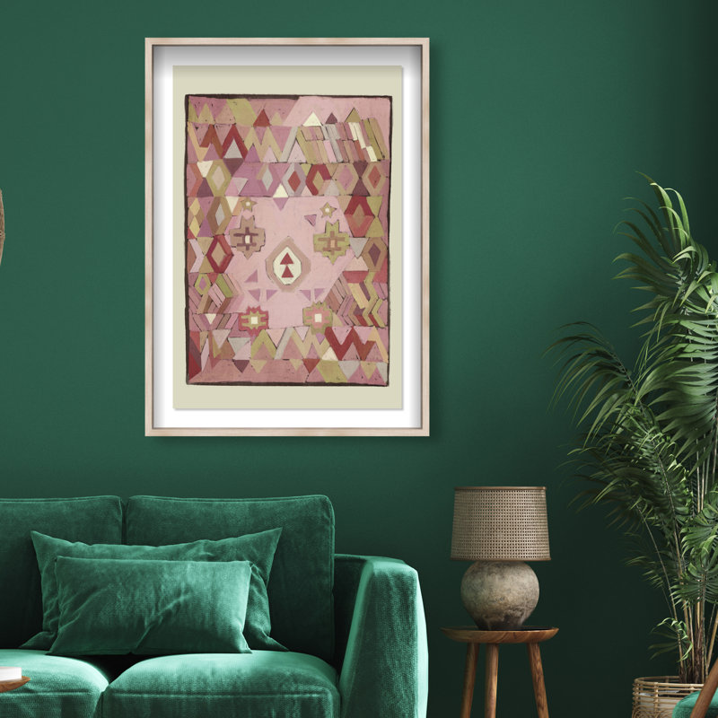 Tapestry Boehme II Shadowbox Abstract Print by Oliver Gal, Black Frame, 10 x 15, 16.5"H x 11.5"W, Natural Oak Shadowbox