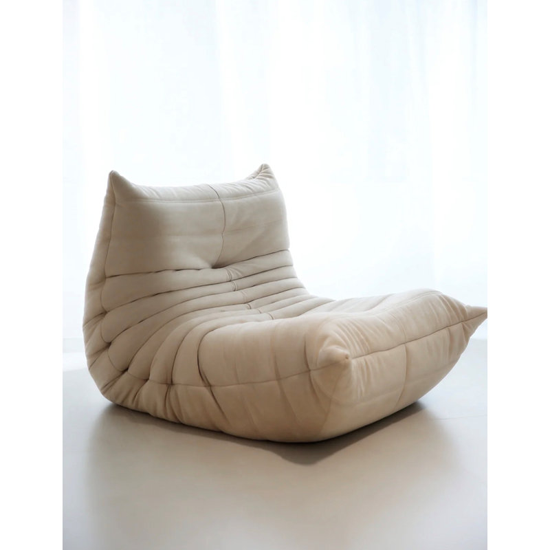Méridienne capitonnée de 33 po Shelbyville, Beige