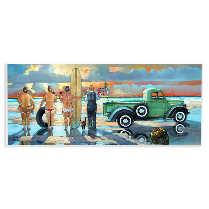 «Butler Serving Beach Beach Scene», art mural par Ronald West
