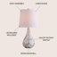 Lampe de table 21 po Carolyne Seashell-70773620