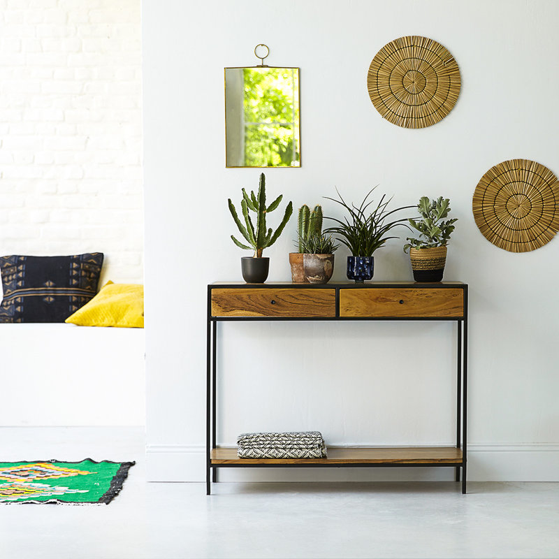 Quintan 100cm Solid Wood Top Console Table