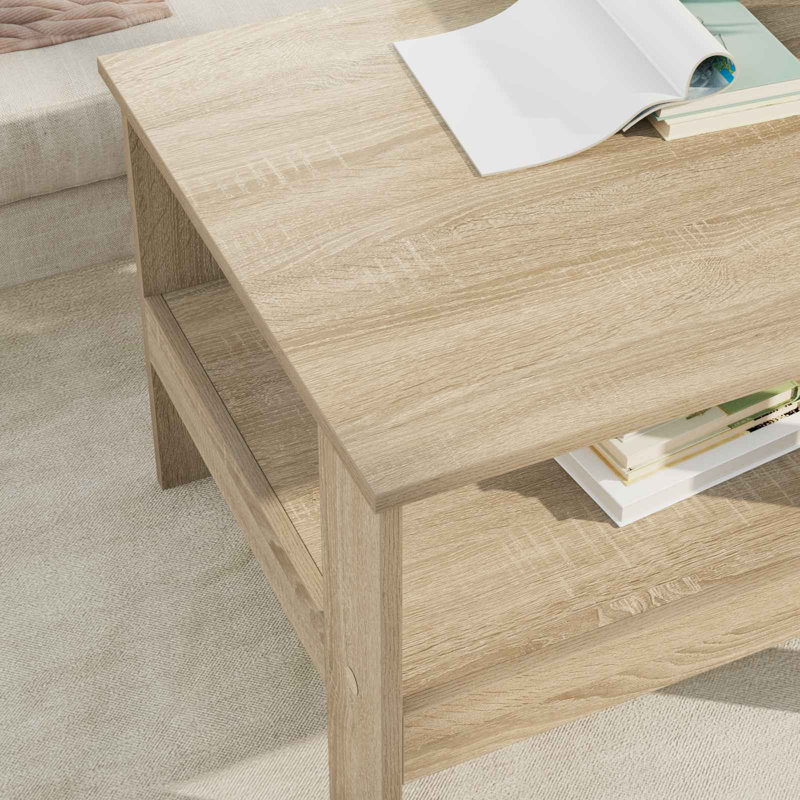 Coffee Table with Storage, Sonoma Oak