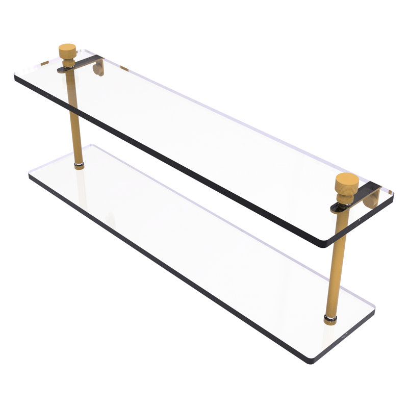 Tablette flottante 2 pièces Foxtrot, H 8 po x l 22 po x P 5 po, Or espagnol