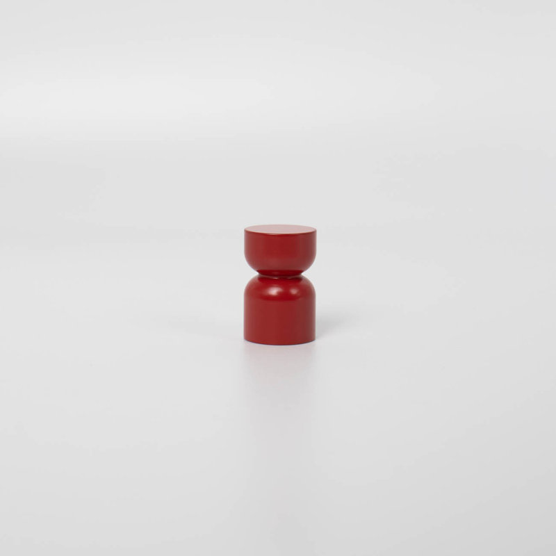 ROUS Harwdare Mid-Century Modern Hourglass Knob, Rose (Red)