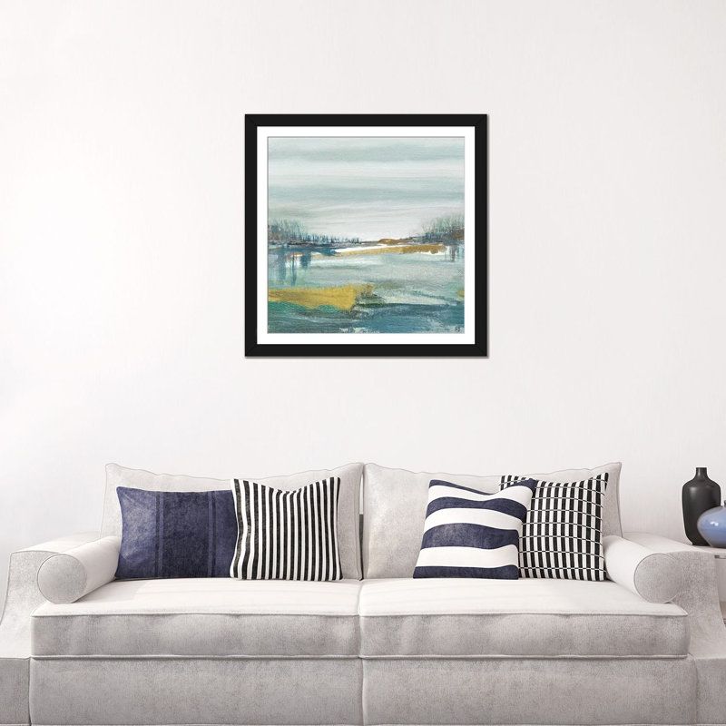 « lewbeach », impression sur toile, Papier d'art encadré noir, Blanc, H 24 po x l 24 po x P 1 po