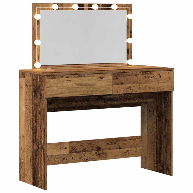 Dressing Table with Mirror, Wood