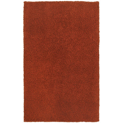 Toronto Handmade Tufted Rust Red Area Rug