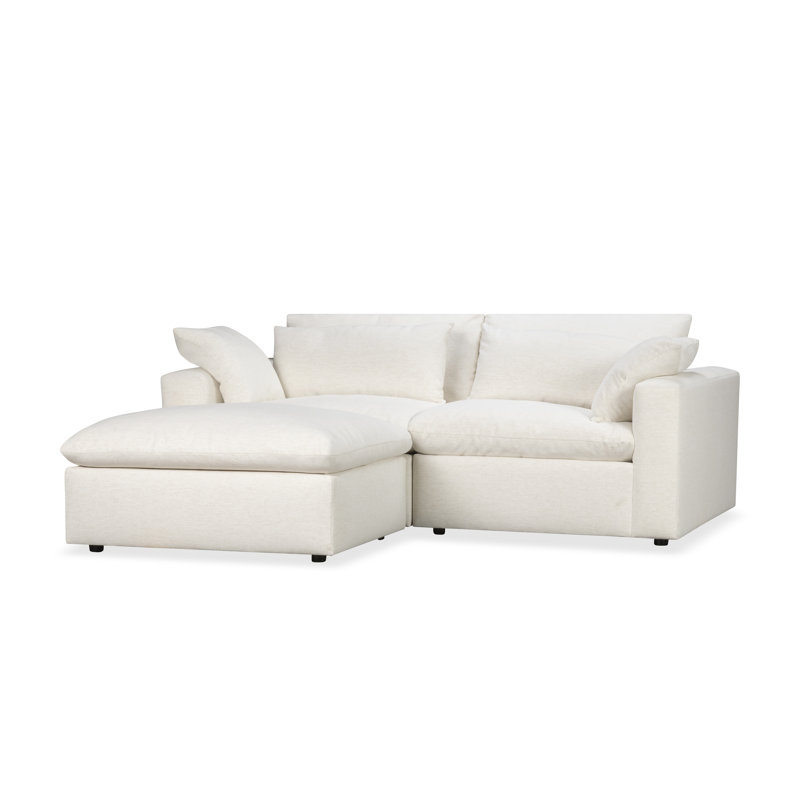 Canapé modulaire réversible 3 pièces Remy, Chenille Crypton® neige Nomad