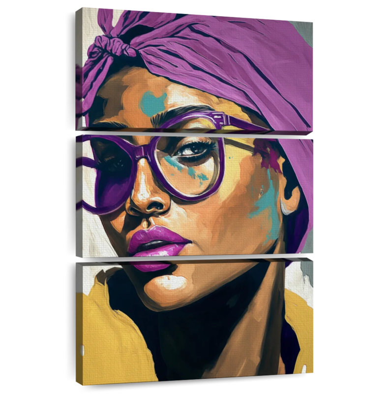 Leisha en turban mauve, H 57 po x l 36 po