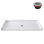 62 po. X 38 po. Base de douche en alcôve en acrylique blanc brillant avec drain central et drain inclus