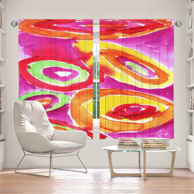 Paire de rideaux occultant en polyester Abigayl