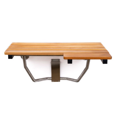 Liberty Teak L-Shaped Folding Shower Bench, Left Oriented