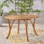 47.25" Round Acacia Wood Dining Table With Teak Finish/ Weather-Resistant Slatted Patio Table For Outdoor & Indoor Use