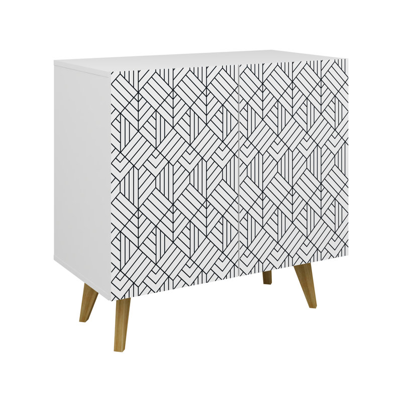 Bostyn Art 2 Door Accent Cabinet, Mondrian