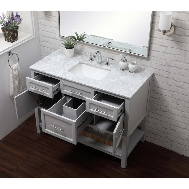 Ensemble de meuble-lavabo simple 46 po Haugland, Gris