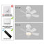 Silvya 45cm 5 - Blade E27 Socket Ceiling Fan with LED Light and Remote-1675319999
