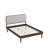 Wyller Rubberwood Platform Bed, Natural Walnut Finish, Queen
