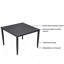 Ensemble de salle à manger 5 pièces pour patio moderne en aluminium, comprenant 4 chaises et une table carrée de 40 po avec trou pour parasol
