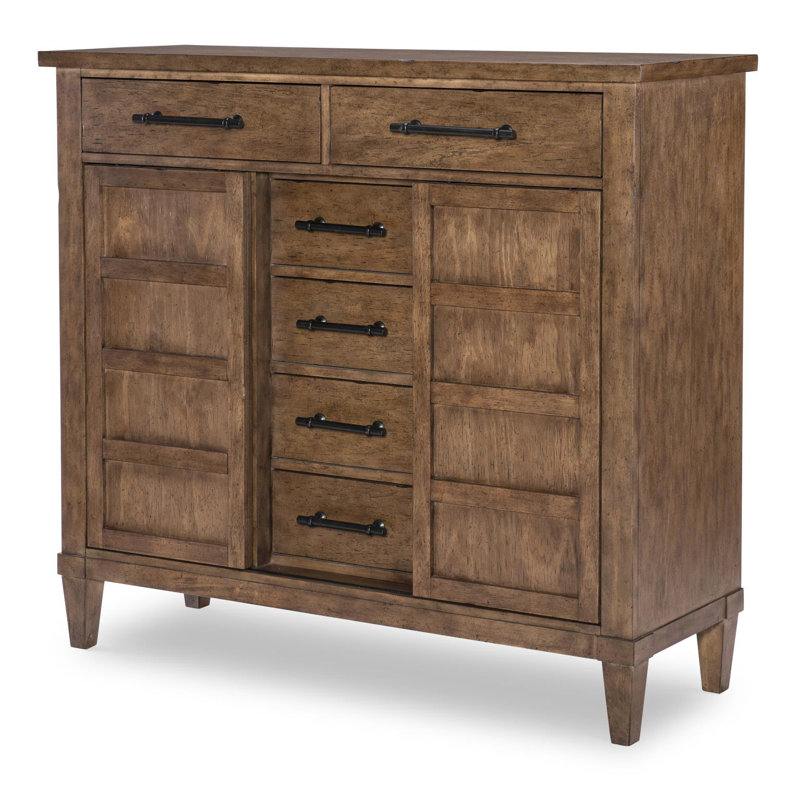 Commode classique à portes et tiroirs en pin massif et placage de pin radiata, style vintage, 137 cm de large, de marque Artisan's Place