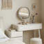 Bureau en bois blanc sans miroir 80Cm