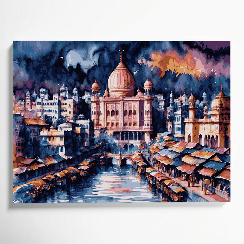 Art mural sur toile, cités, villes, Dhaka, H 20 po x l 24 po