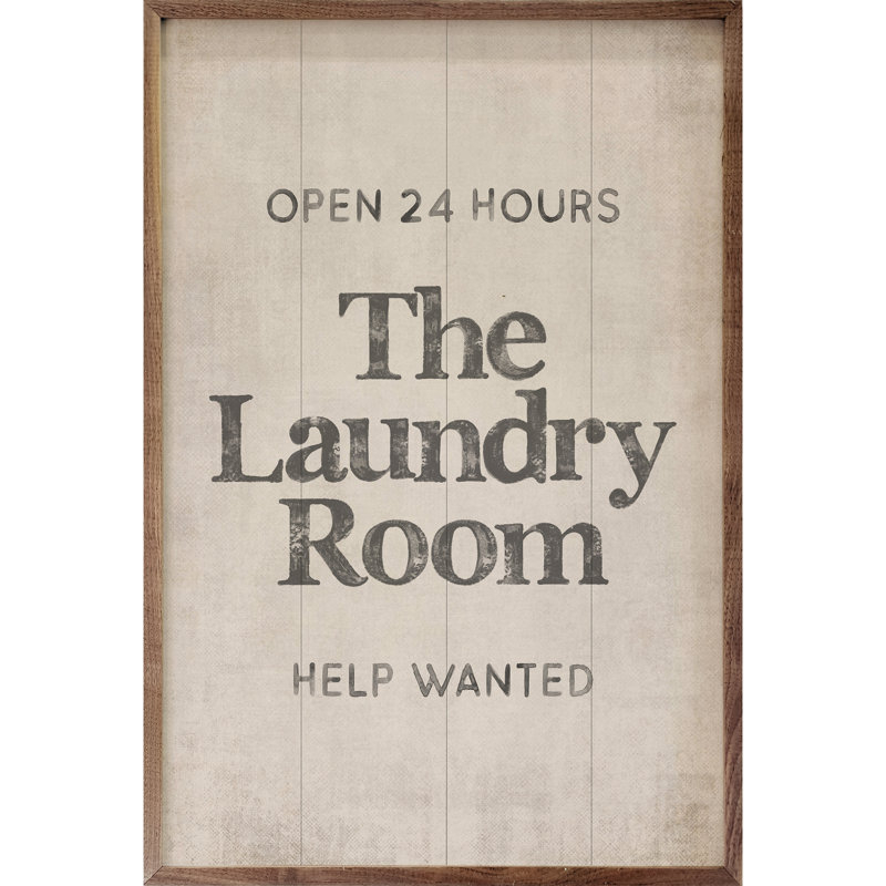 «The Laundry Room», art mural, H 8 po x l 5 po, Blanc