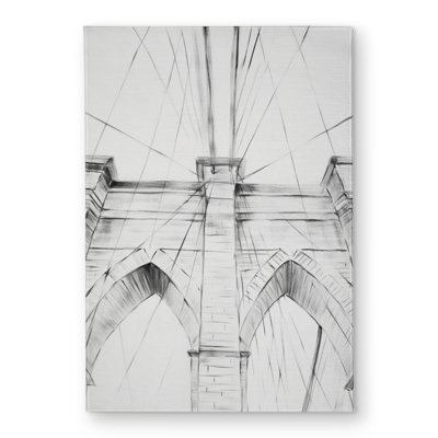 Brooklyn Bridge Sketch Door Mat - Stylish Home Decor Indoor Outdoor