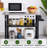 3-Tier Outdoor Grill Cart With Stainless Steel Top & Side Shelf, Movable BBQ Prep Table With Wheels, Rolling Serving Bar Cart For Patio, Backyard, Pizza Oven Stand, Black-422971781