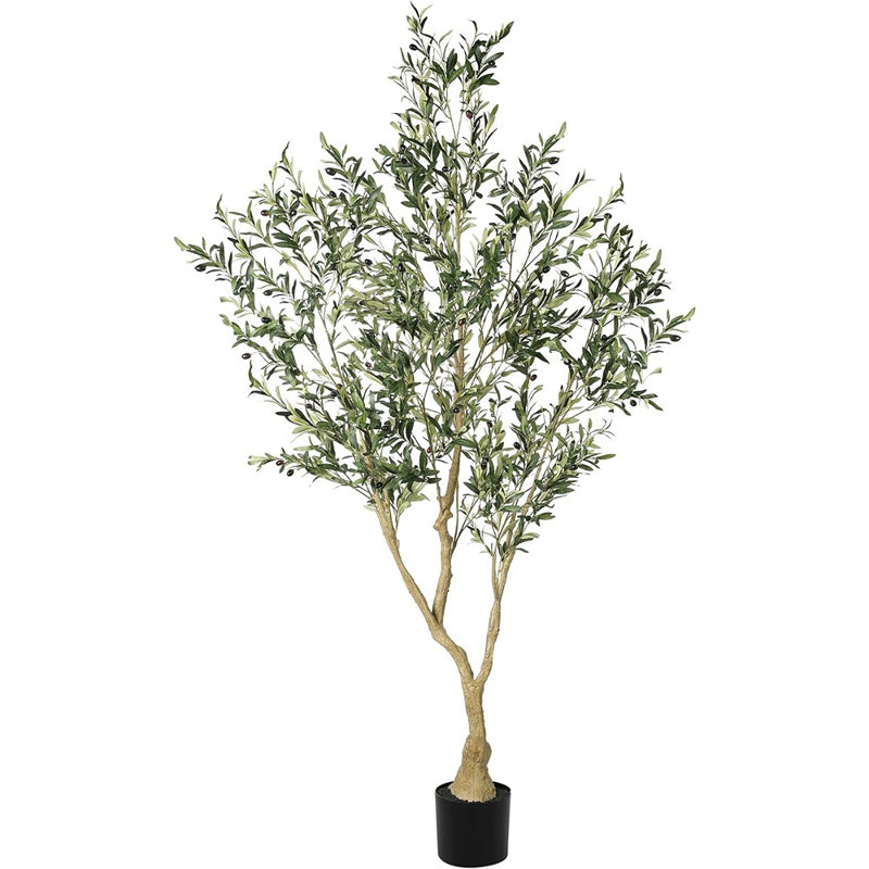Artificial Olive Tree with Large Branches and Lifelike Fruits for Indoor Decor