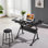 Adjustable Glass Top Metal Base Drafting Table
