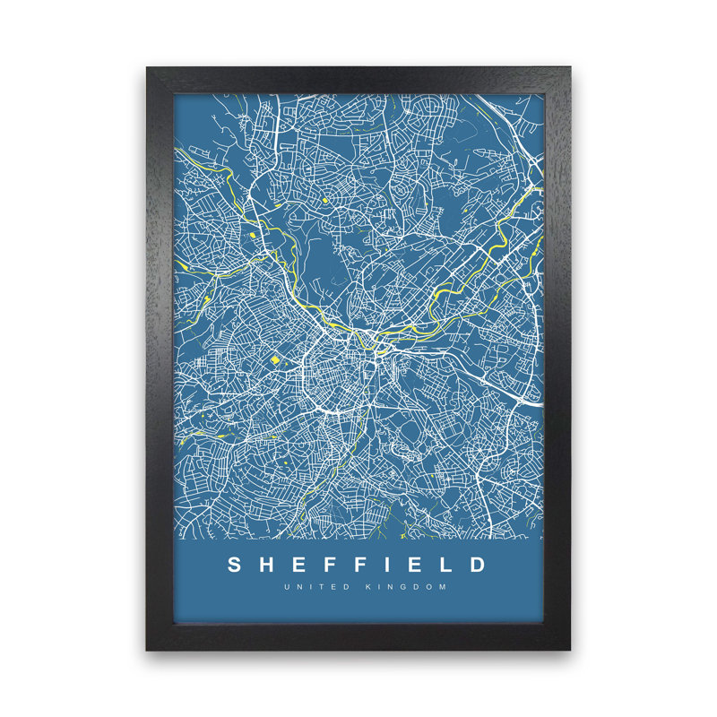 Sheffield II - Print, Black Paper, 88cm H x 64cm W x 3cm D
