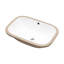 Évier rectangulaire en céramique blanche encastrable 19,35 lb 22 po x 15 po 8,3 po, finition acide