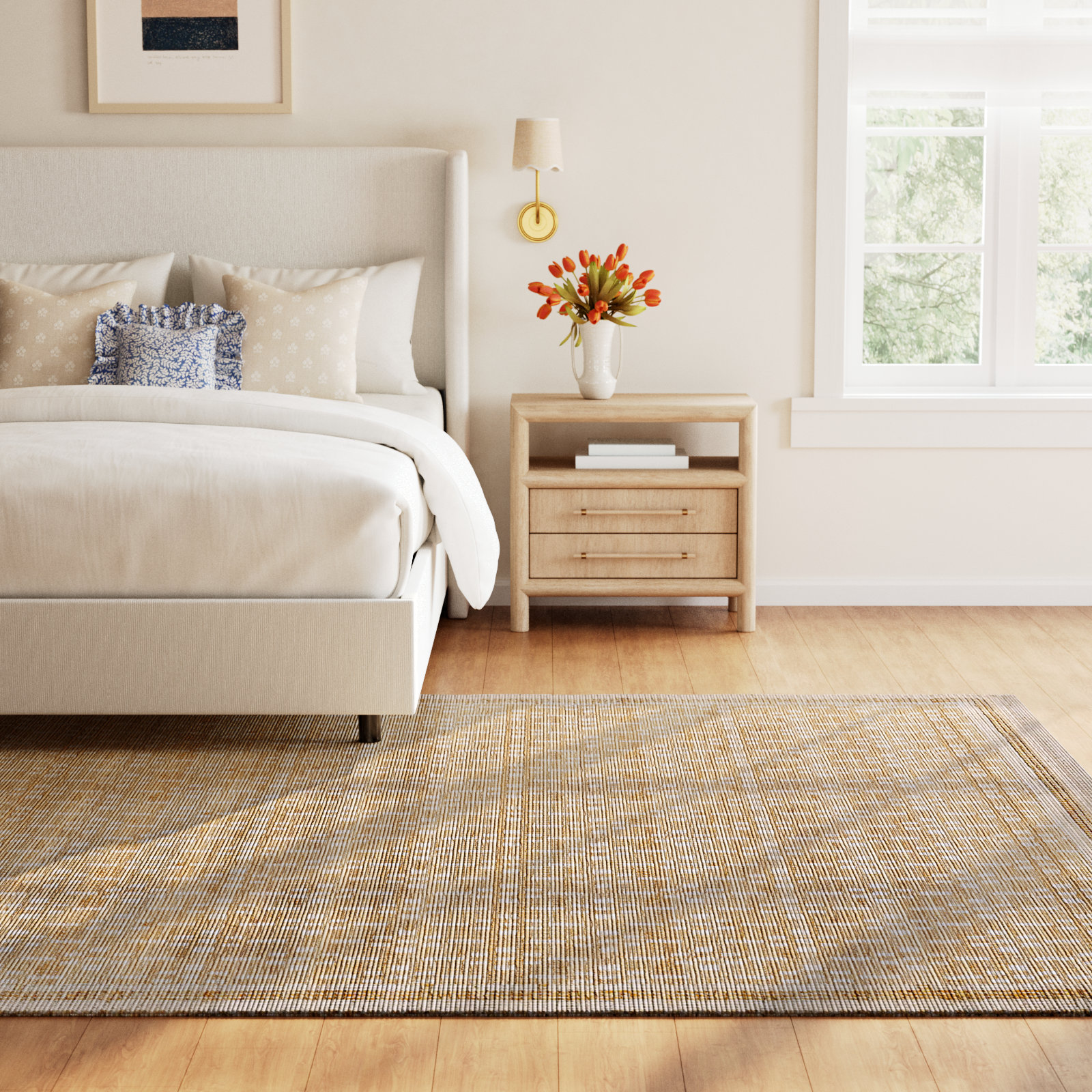 Judy Natural / Ivory Area Rug, Rectangle 8'6" x 11'6"