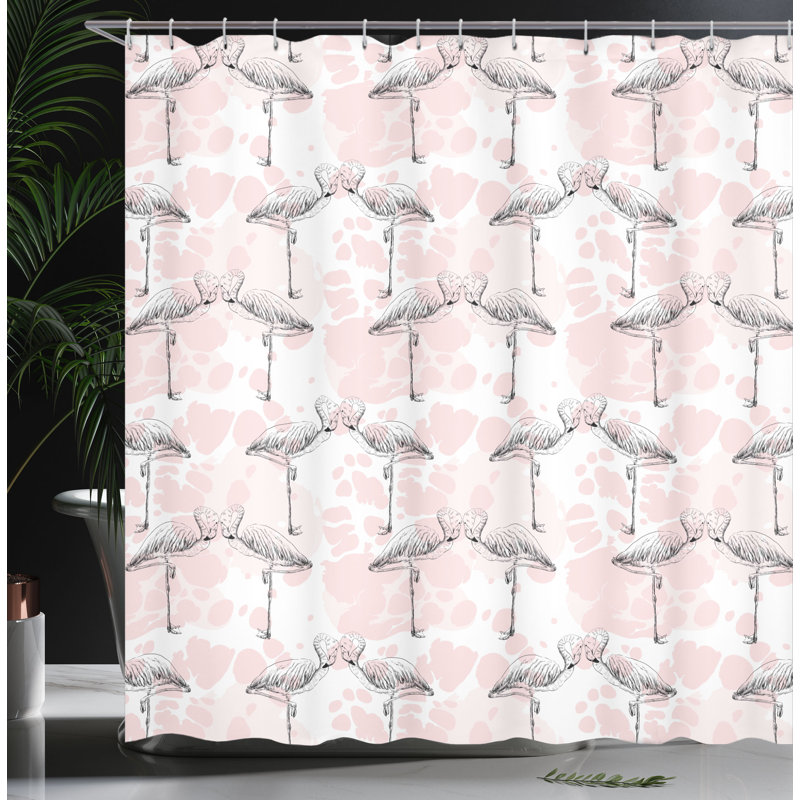 Shower Curtain with Hooks Included, 75"H x 69"W