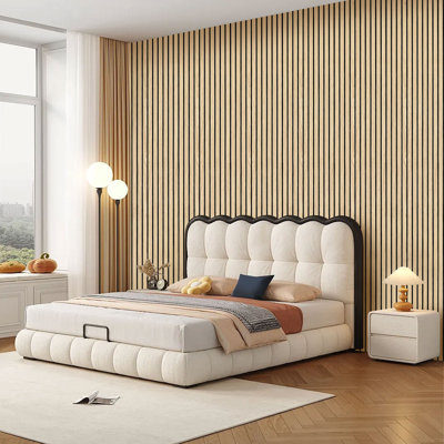 Panneaux muraux décoratifs à panneau mural 3D en bois de chêne blanc mince 94,5 "X 12" (ensemble de 2)