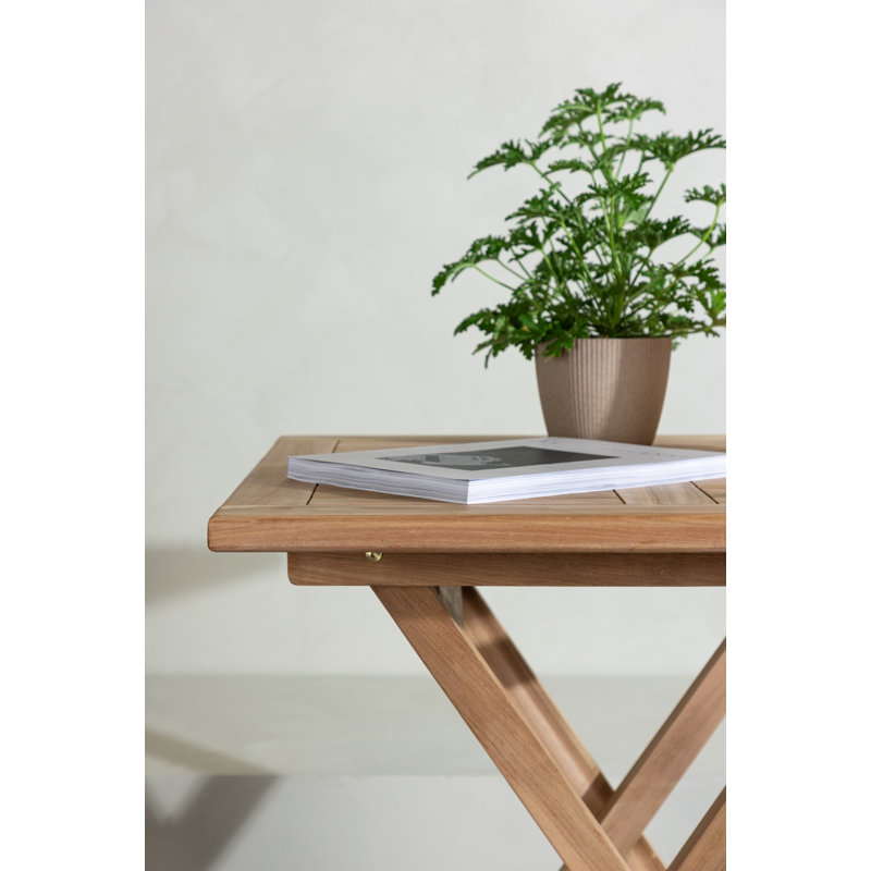 Square Teak Folding Outdoor Dining Table , 70cm cm W 70cm cm D