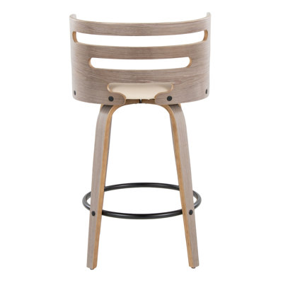 Tabouret de bar Mid-Century moderne à hauteur fixe avec pivot