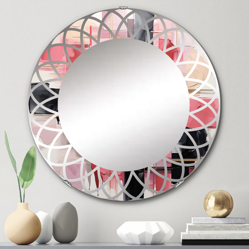 Miroir mural rond Fashion Glam, 24 po x 24 po