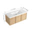 Ensemble de meuble-lavabo simple 48 po avec plateau en résine Melsonby-1899061170