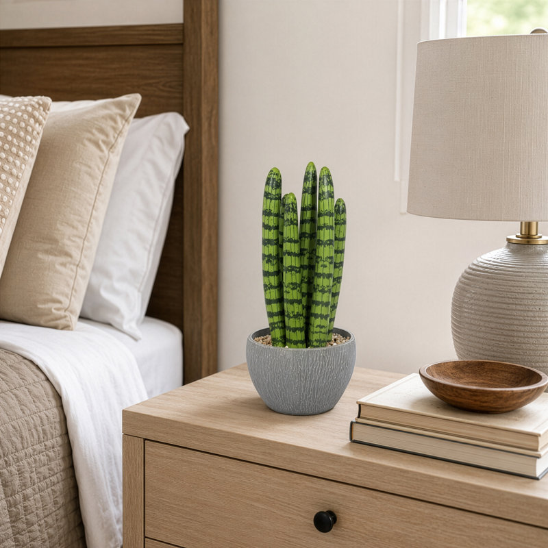 Plante grasse artificielle 10,5 po en pot