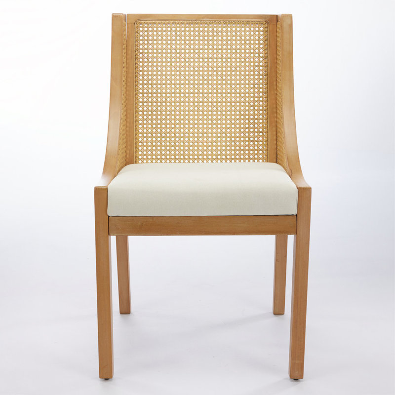 Chaises de salle à manger en rotin, Blanc