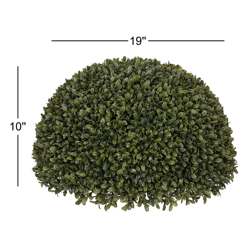 Faux Boxwood Half-Ball Topiary 19in Diameter